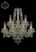 Люстра подвесная хрустальная 11.26.8+4.165.2d.Gd.B Bohemia Art Classic прозрачная на 12 ламп, основание золотое в стиле классический Люстра подвесная хрустальная 11.26.8+4.165.2d.Gd.B Bohemia Art Classic прозрачная на 12 ламп, основание золотое в стиле классический